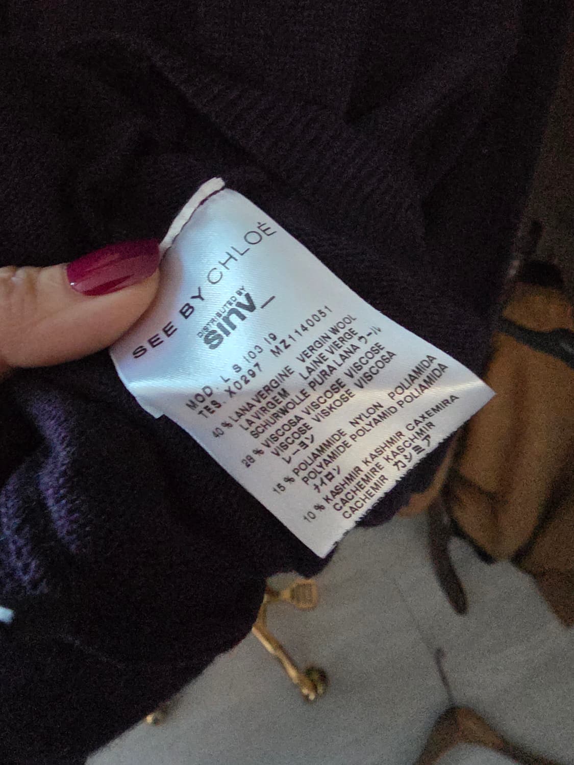 씨바이끌로에 퍼플 가디건 상품이미지6