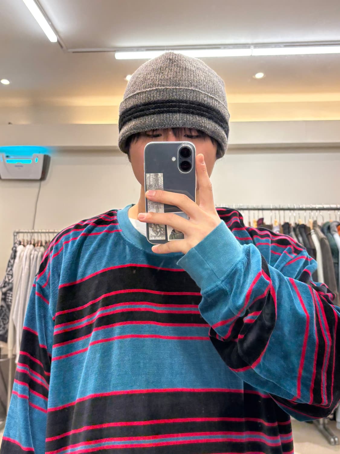 오베이 스트라이프 벨벳 롱슬리브 상품이미지9