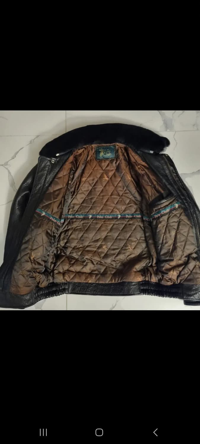 Polo club leather jacket L 상품이미지5