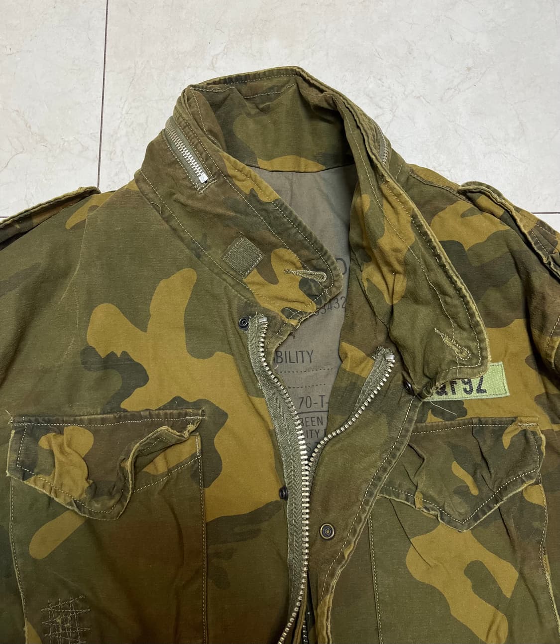 아베크롬비 앤 피치 카모 패턴 야상 L 상품이미지4