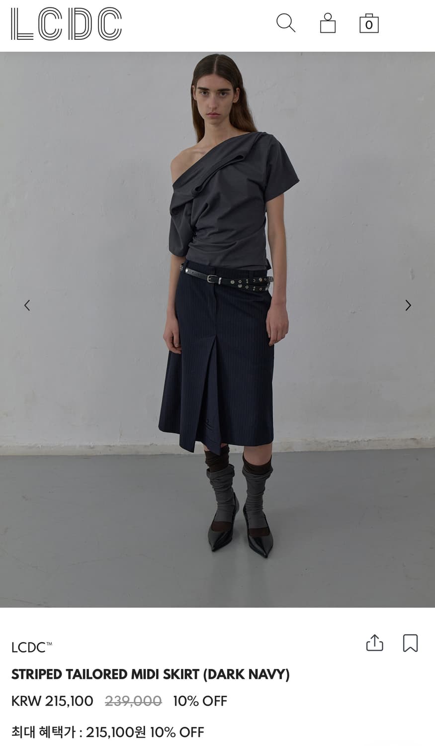 Lcdc 스프라이트 테일러드 미디 스커트 상품이미지2