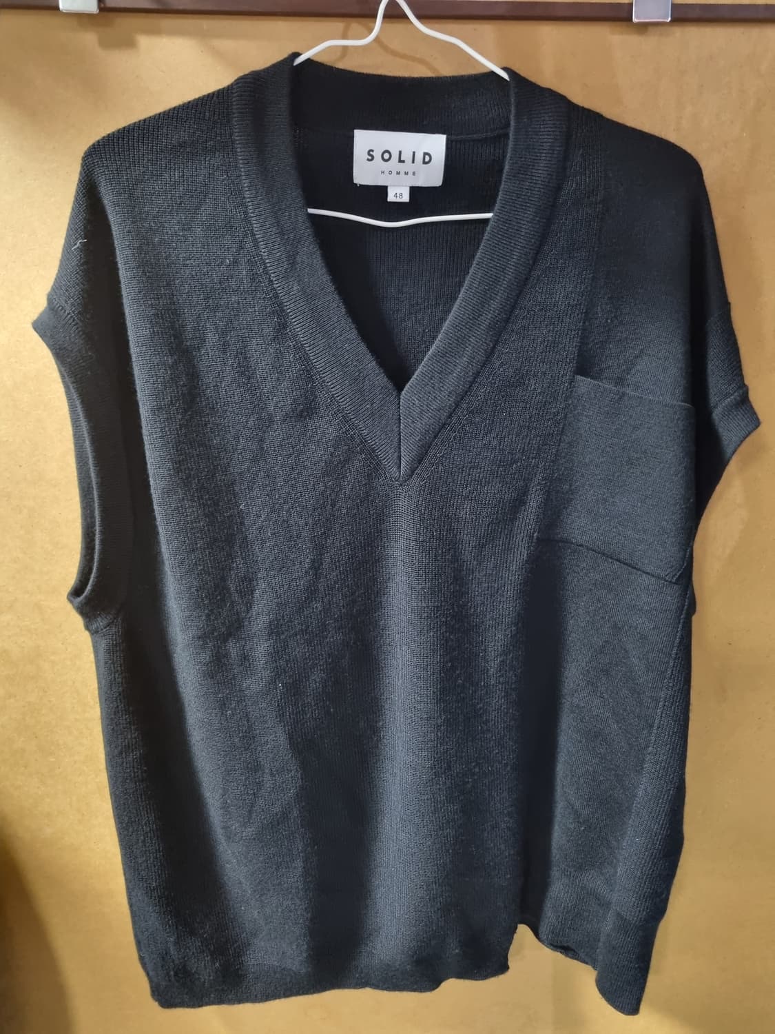 솔리드옴므 울니트 베스트 상품이미지1