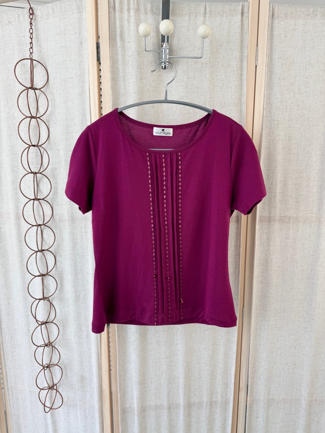 Courreges 꾸레쥬 마젠타 블라우스 (캐시미어) 상품이미지1