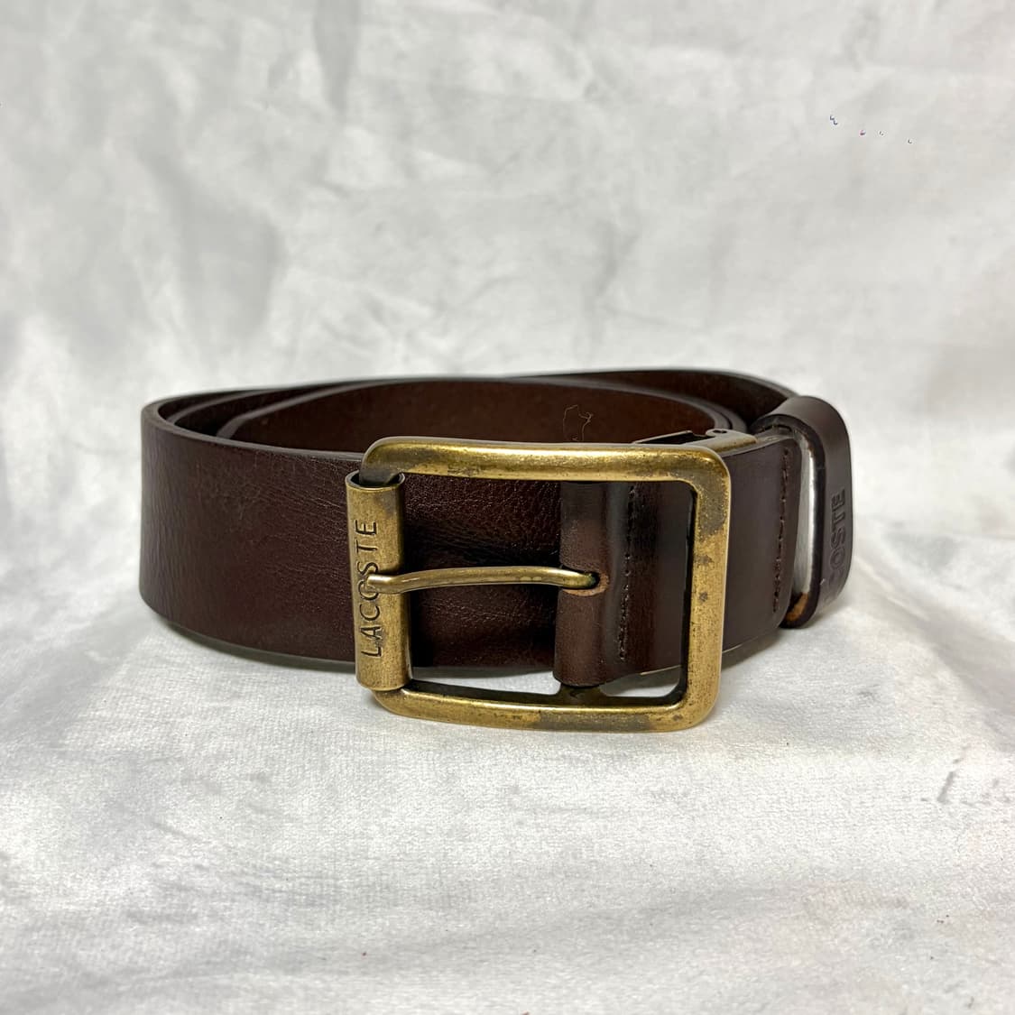 라코스테 롤러 버클 리얼 레더 벨트 상품이미지1