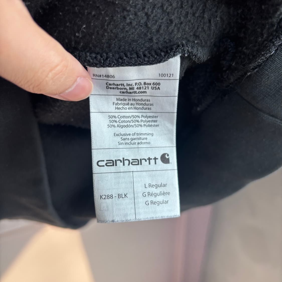 칼하트 후드 블랙 상품이미지3