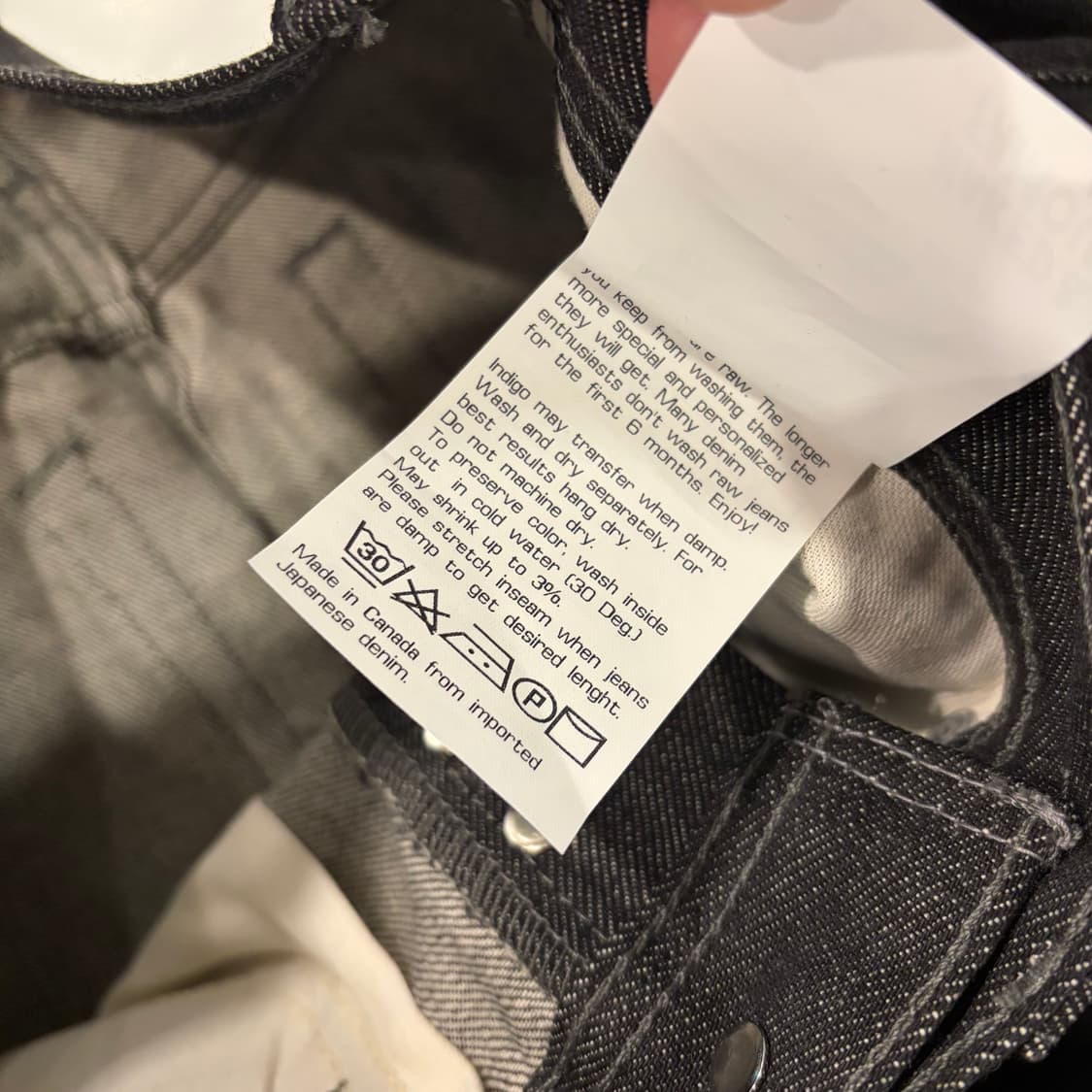 [28] 네이키드 앤 페이머스 블랙 셀비지 데님 블랙진 팬츠 D583 상품이미지8