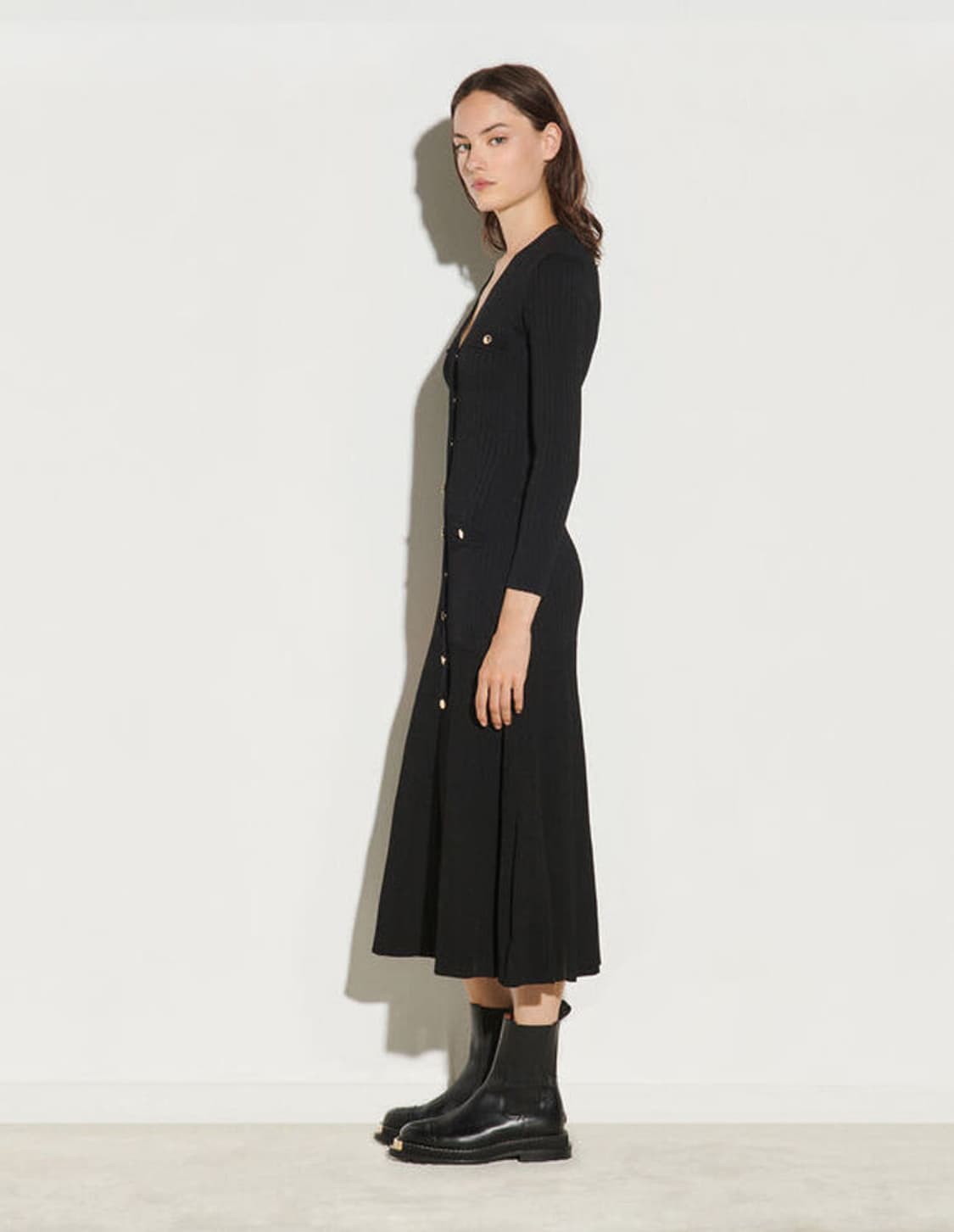 Sandro 산드로 버튼 니트 롱원피스 (예리, 김소연 착용) 상품이미지5