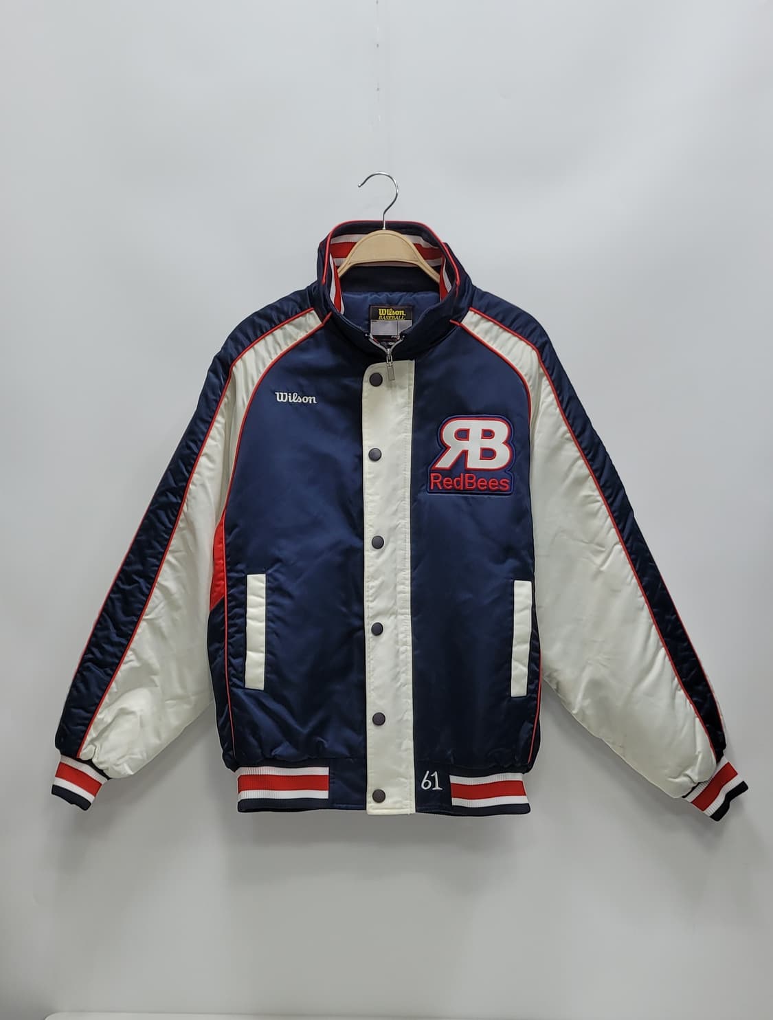 Wilson 윌슨 누빔 내피 야구 점퍼 / 남 105 네이비 
 상품이미지1