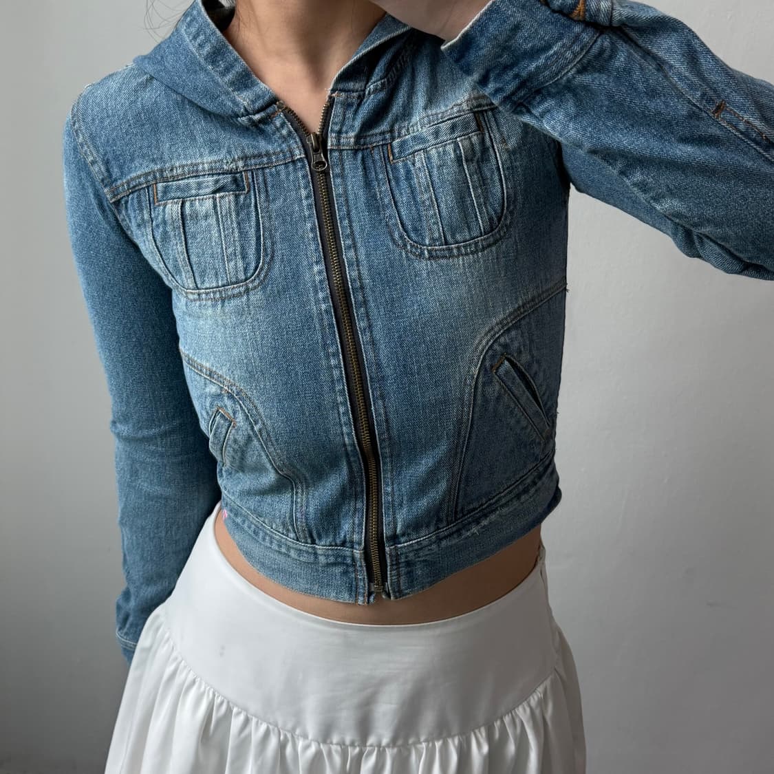 [S] 아베크롬비 딱붙핏 데님 집업 상품이미지1