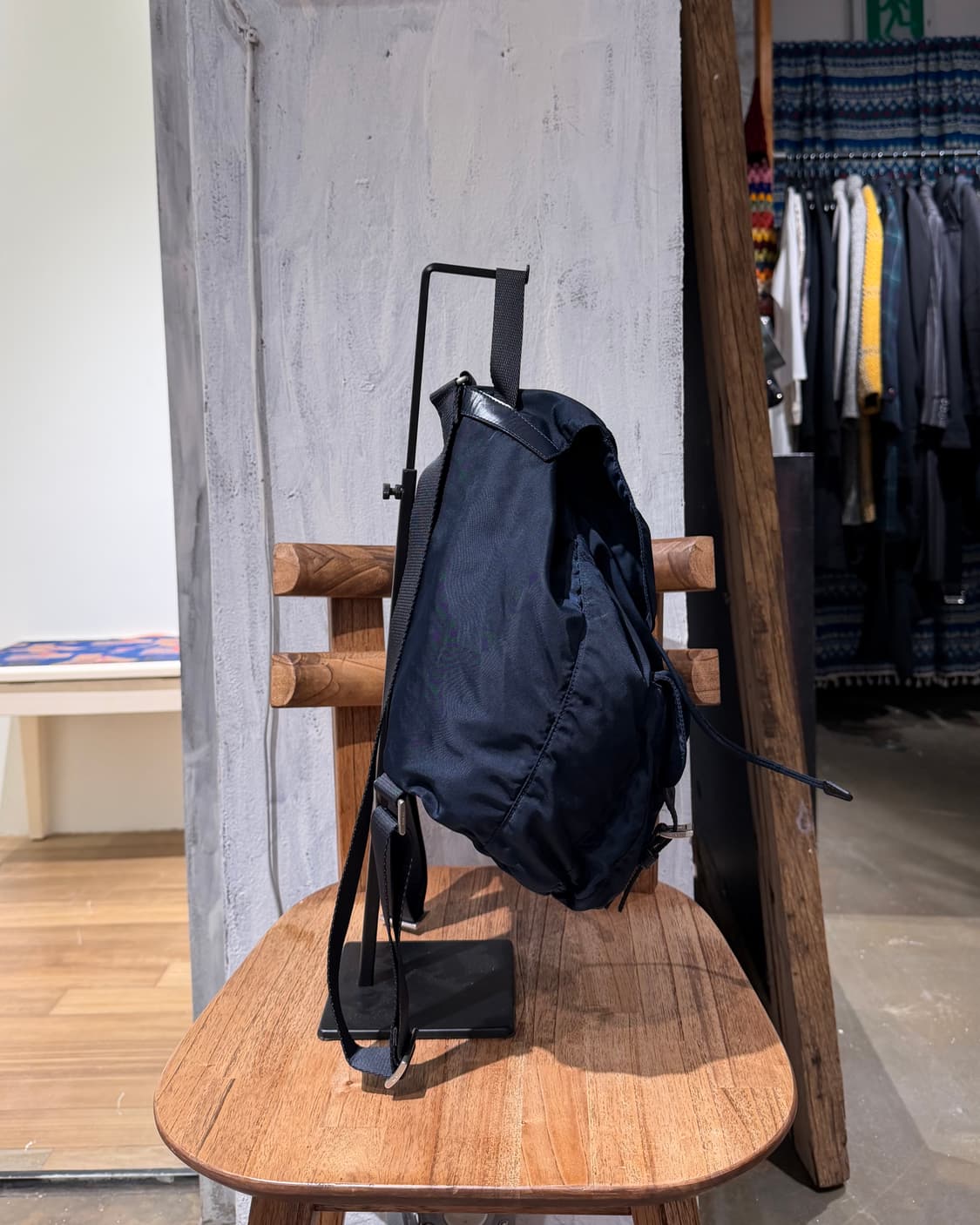 프라다 네이비 나일론 백팩 상품이미지3