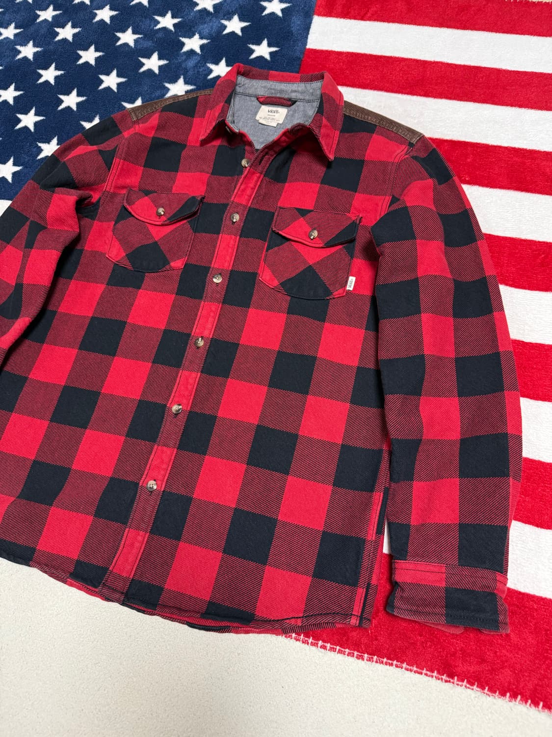 반스버팔로체크셔츠 vans plaid shirt. Vans빈티지플란넬셔츠 상품이미지3