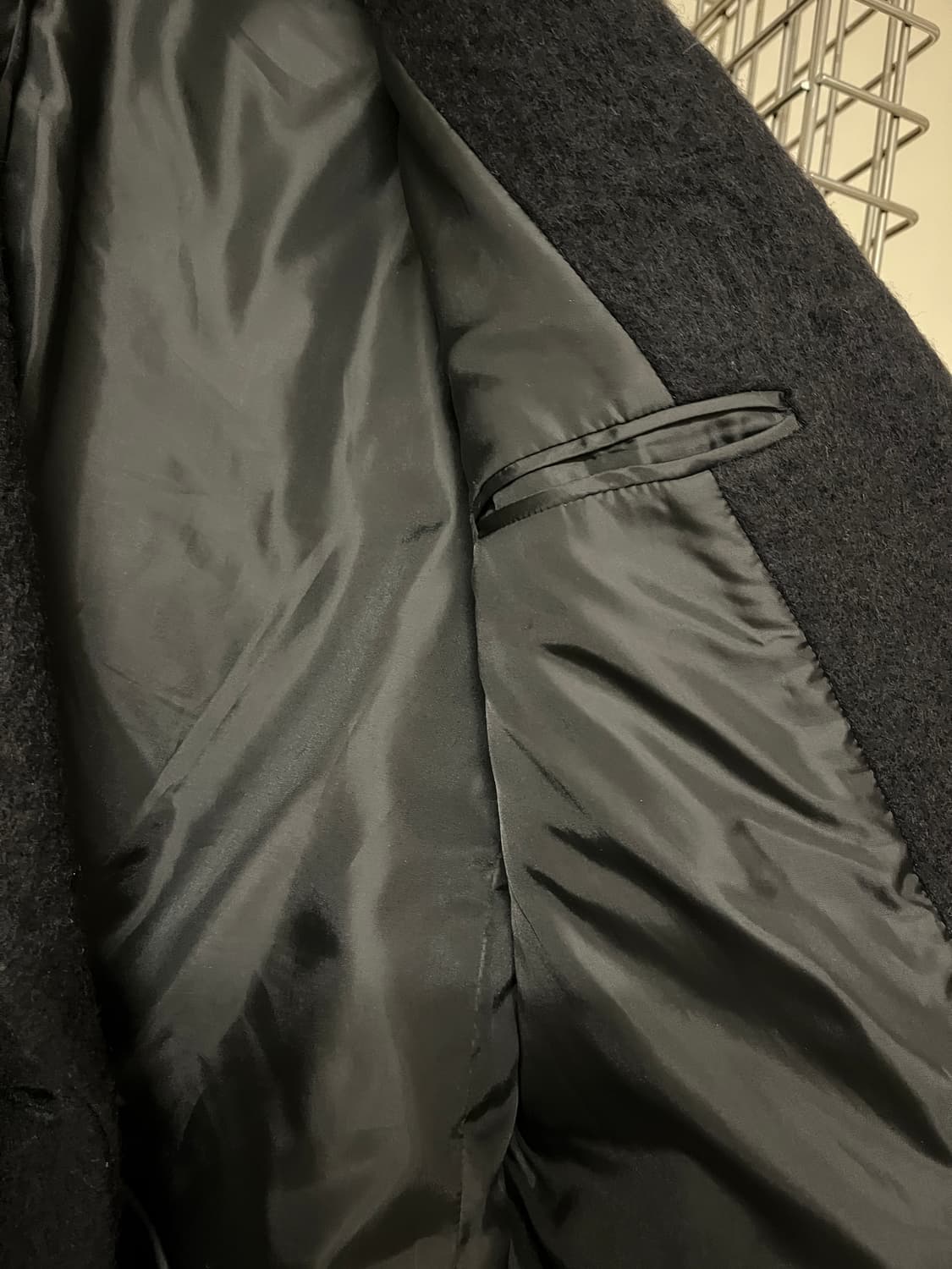 르바 LEVAR 블랙 울 하프 코트 상품이미지4