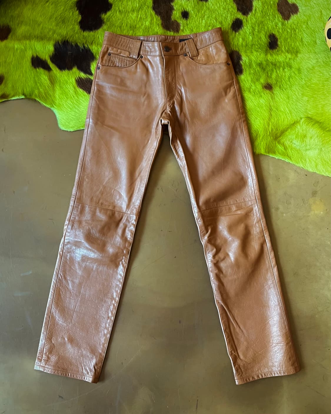 1990s FICCE Real Lambskin Leather Pants 상품이미지3