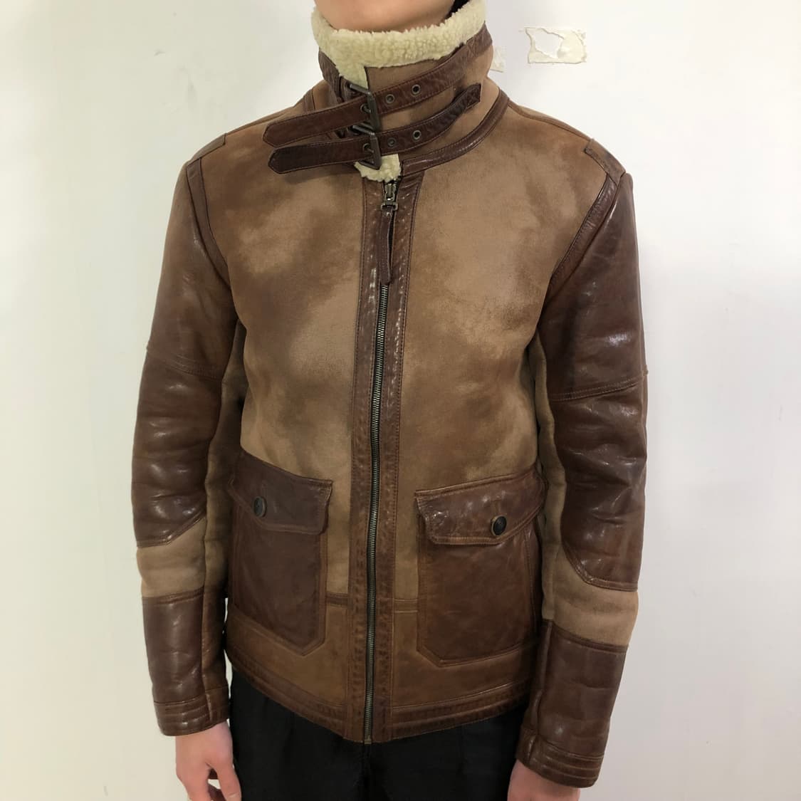 시리즈 B-3 레더 무스탕 자켓 상품이미지5