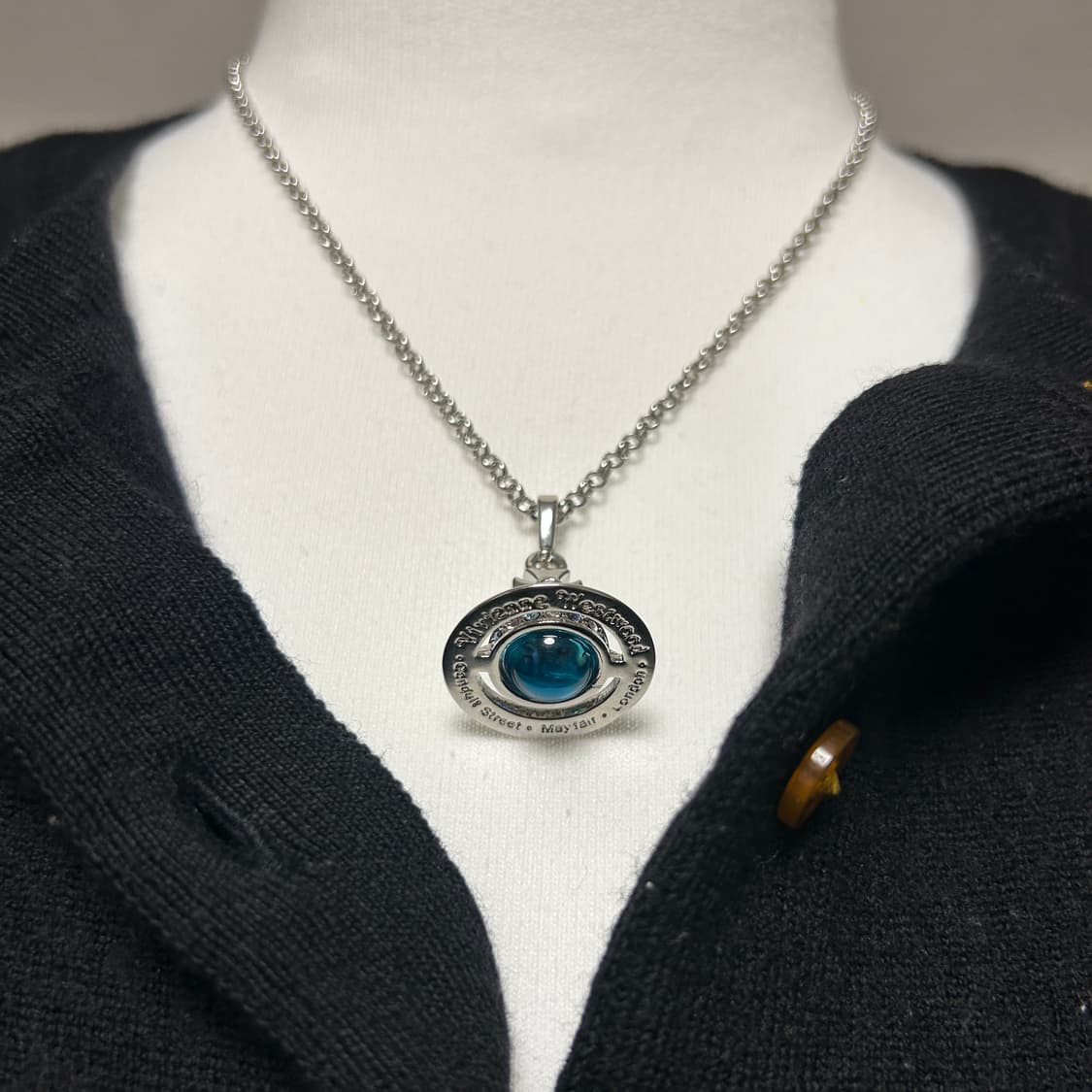 [비비안웨스트우드] Orb Necklace Blue Stone (Full 상품이미지3