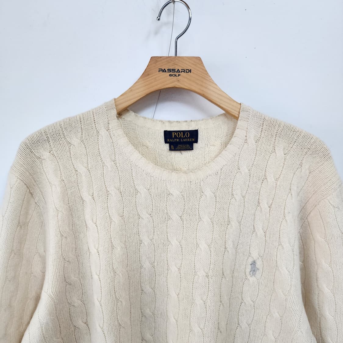 폴로 랄프로렌 아이보리 꽈배기 니트 상품이미지2