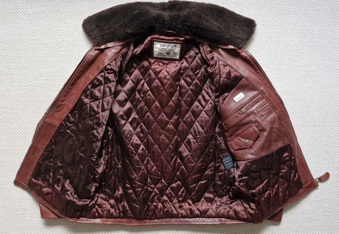 쉐비뇽 카우하이드 플라잉 봄버자켓  상품이미지5