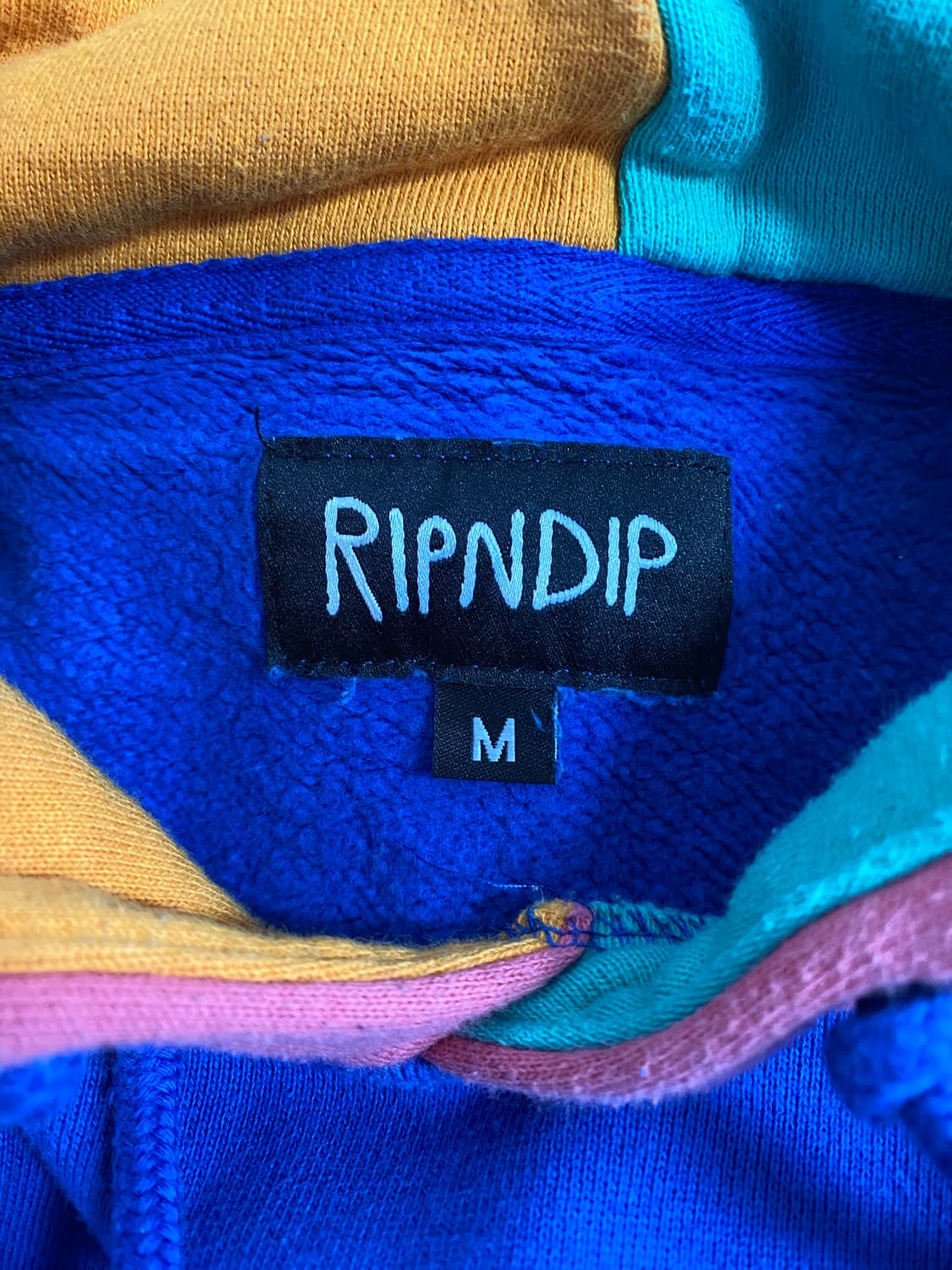 RIPNDIP 립앤딥 멀티 컬러 블락 후드티 M <577> 상품이미지3