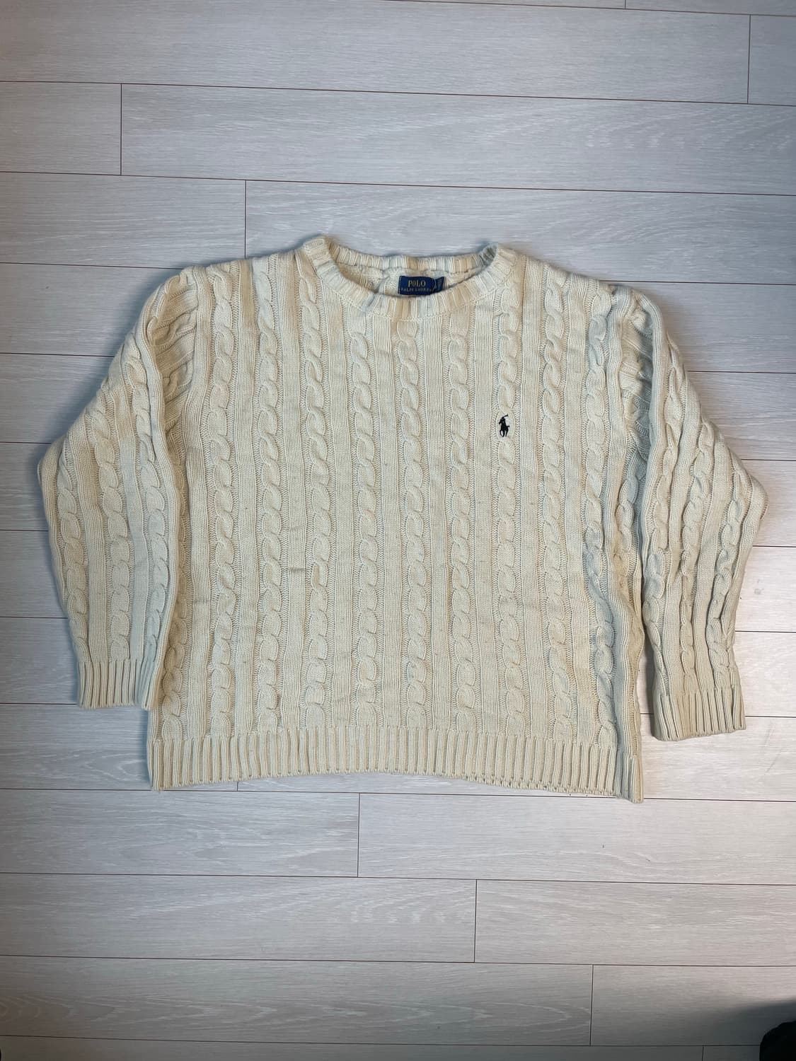 폴로 랄프로렌 케이블 니트 스웨터 (아이보리) 상품이미지3