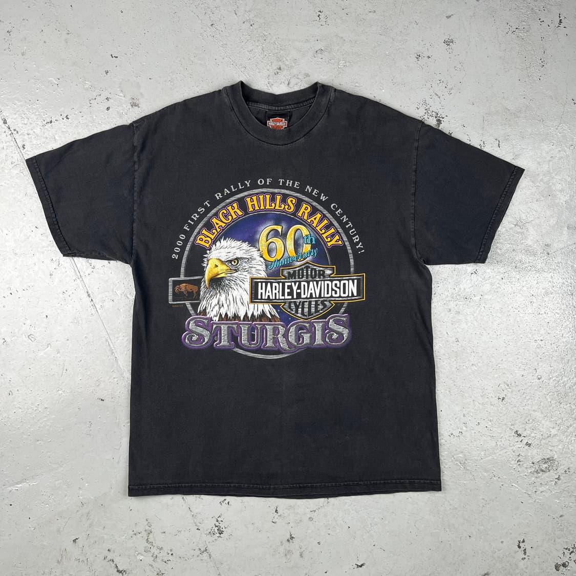 빈티지 할리데이비슨 60주년 sturgis 반팔 상품이미지3