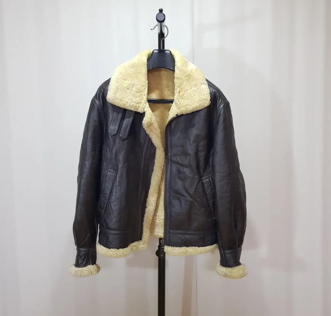 [XL] 남성 양털 양가죽 무스탕 무통 자켓 B-3 B-6 상품이미지1