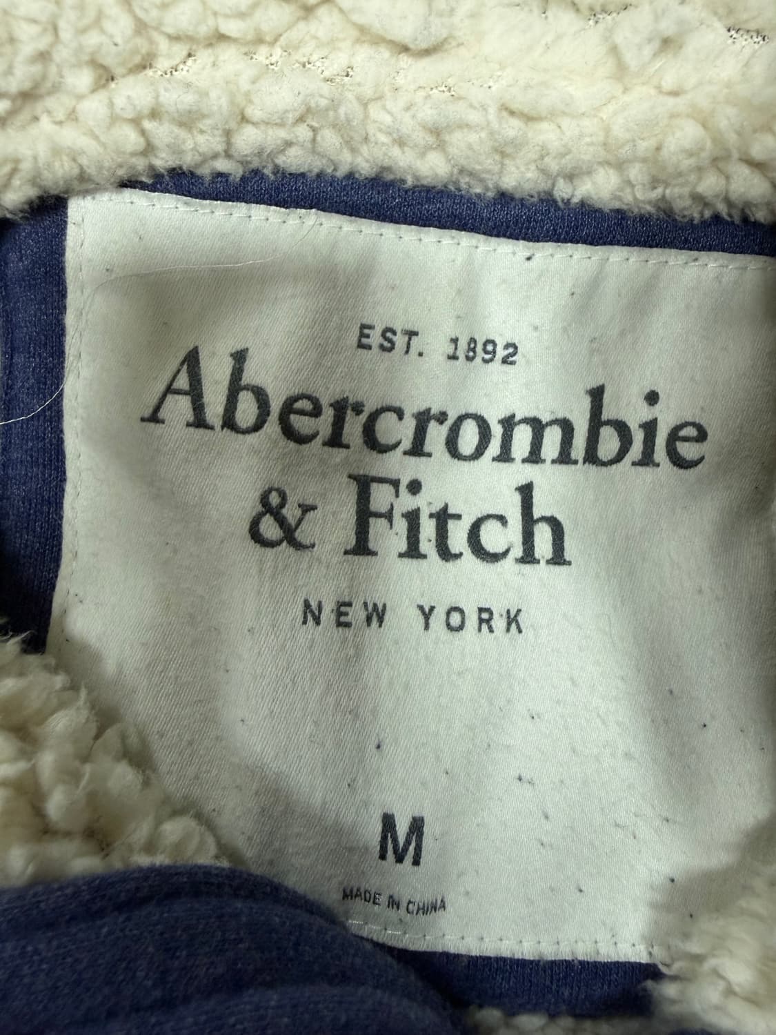 아베크롬비 양털 네이비 후드집업 m 상품이미지3