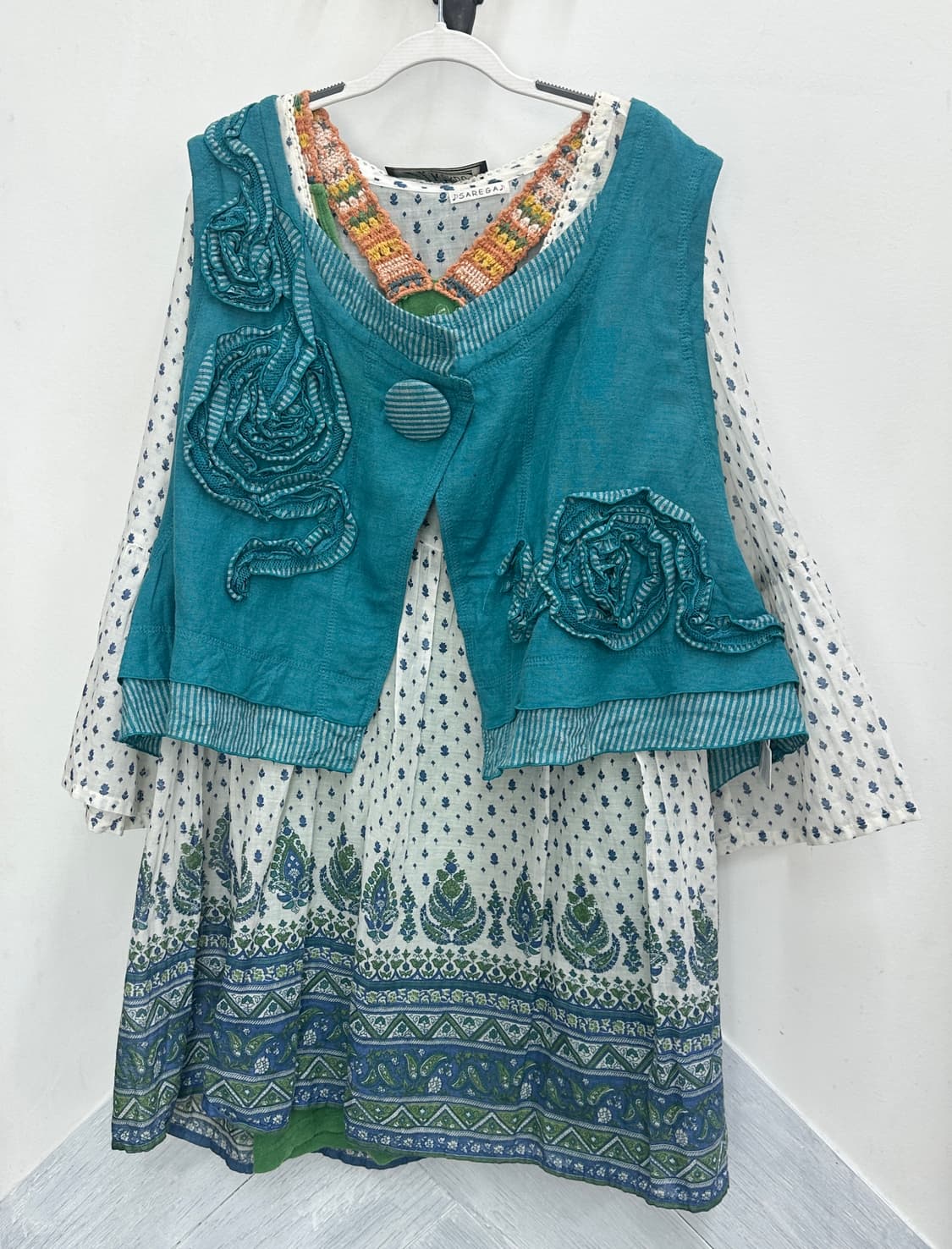 🍀하구미의 에스닉 코디세트🍀 베스트 모리걸 원피스 레이어드   상품이미지2