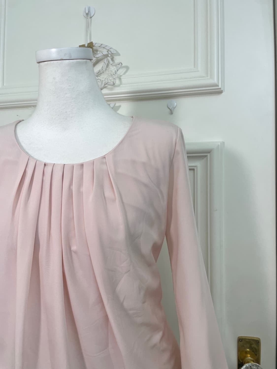 sheer pink pleats blouse top(size-36) 상품이미지7