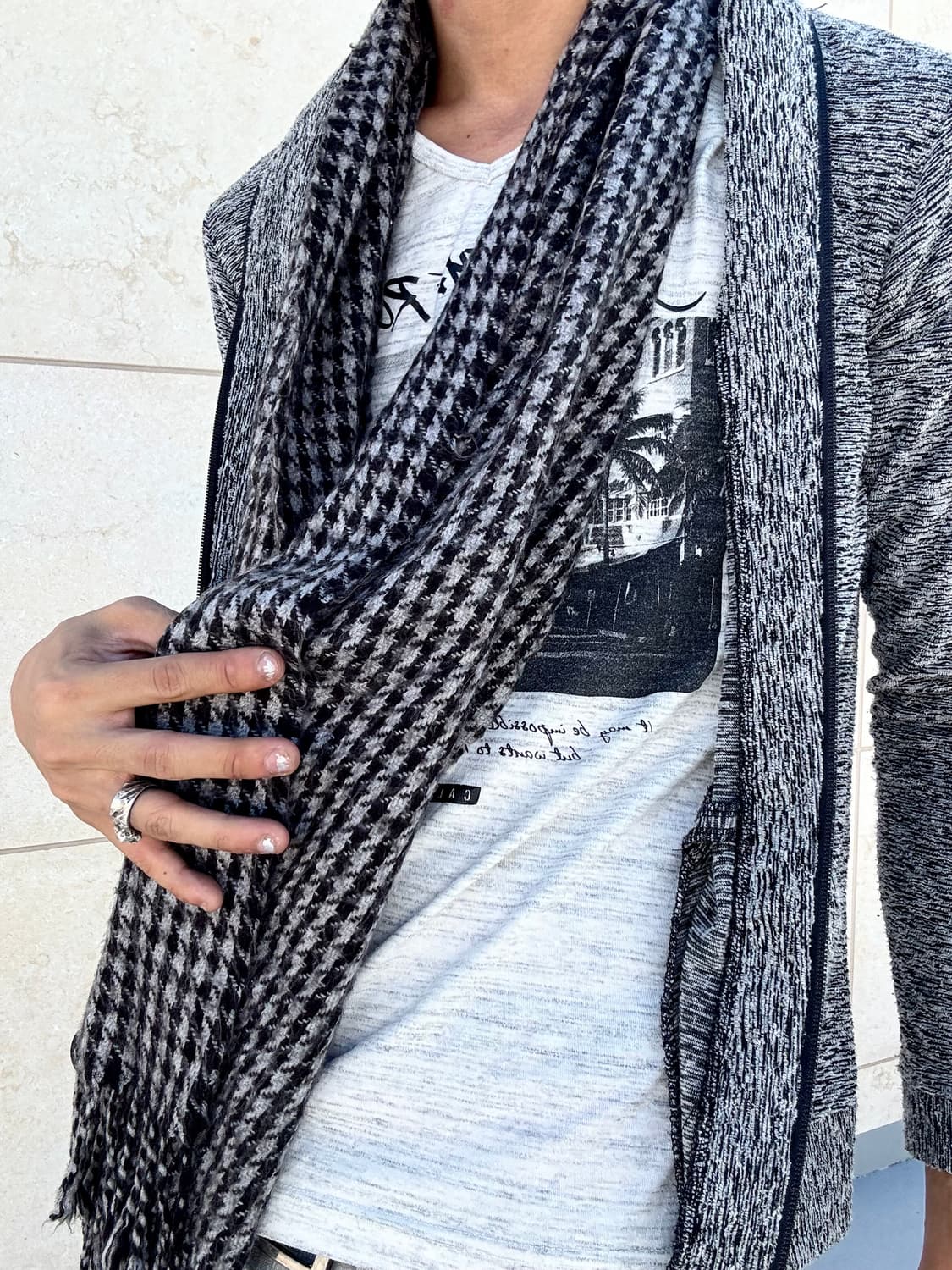 “Vintage” Check Pattern Scarf 상품이미지4