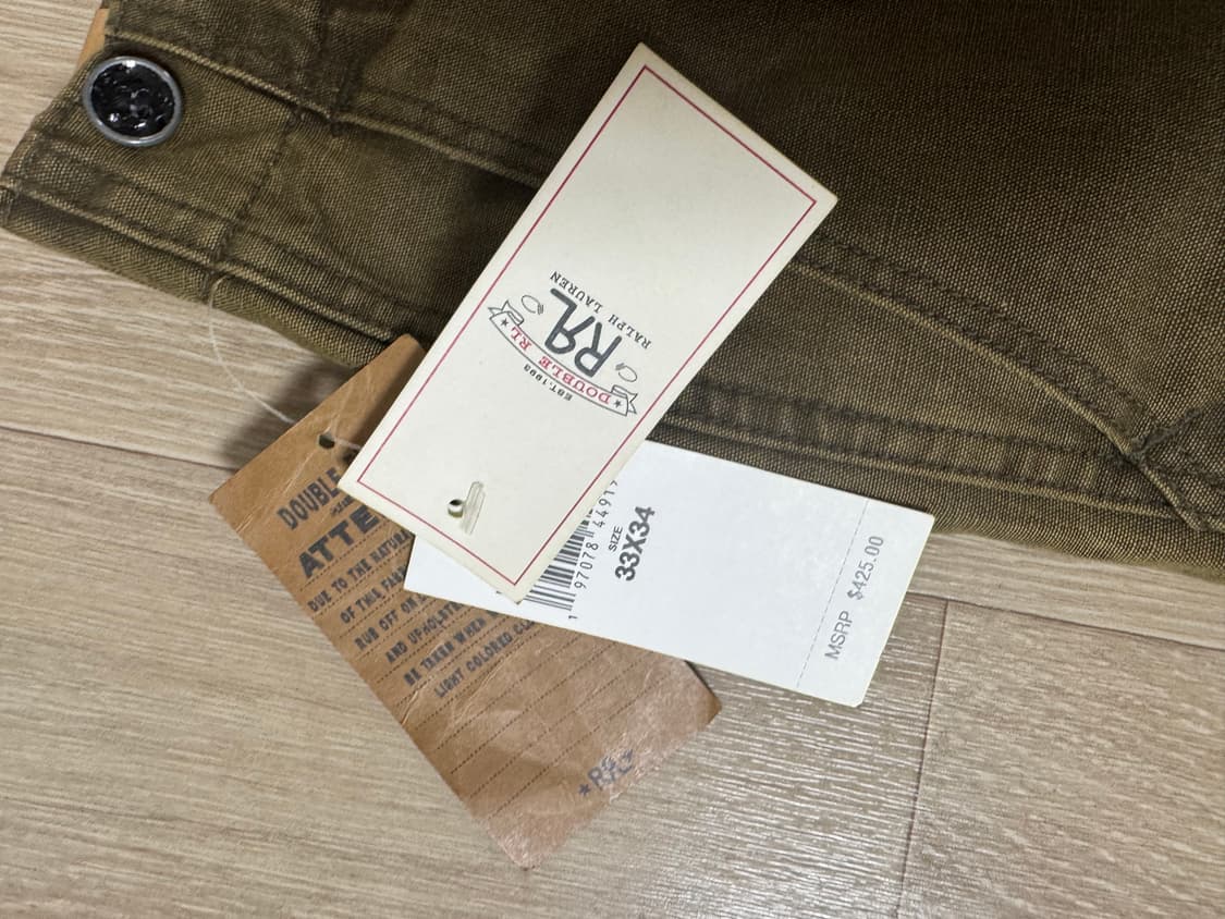 33/34 RRL 더블알엘 스트레이트핏 캔버스 유틸리티 포켓 카고 팬츠 상품이미지2