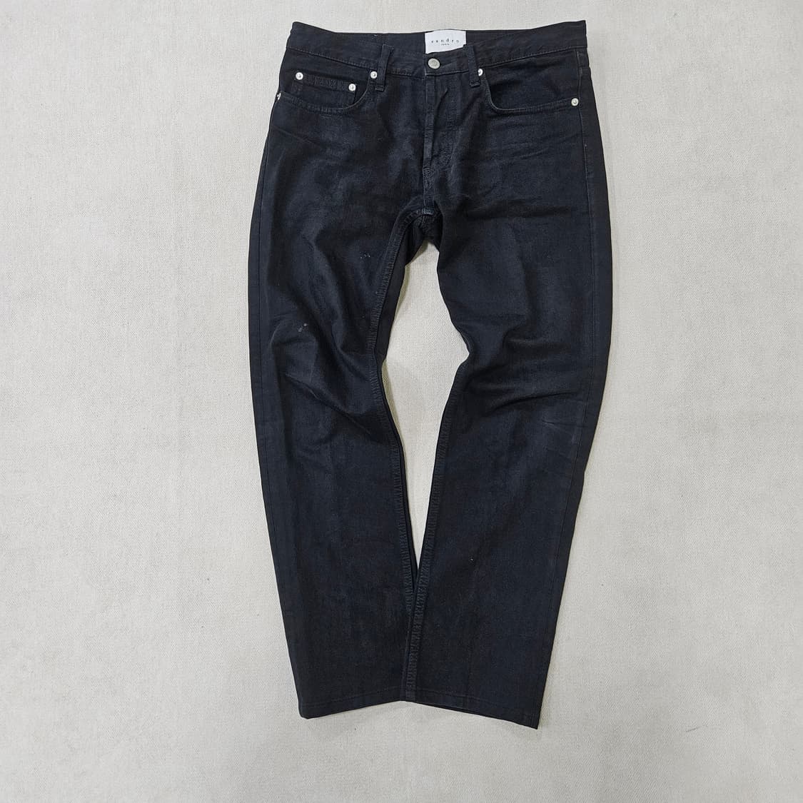 실측확인 산드로 블랙 데님 팬츠 0319Y 상품이미지1