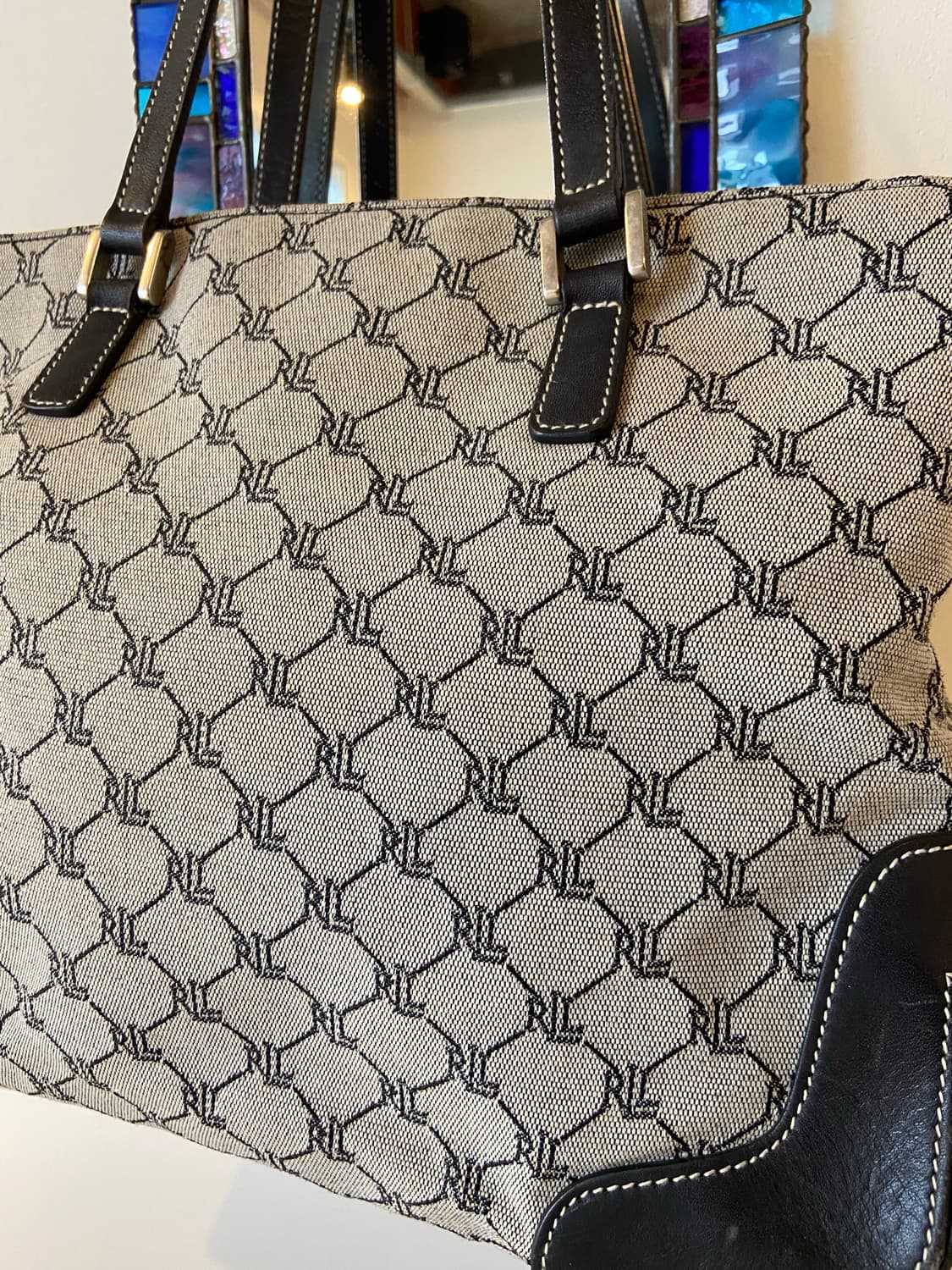 랄프로렌 모노그램 캔버스 토트백 상품이미지2