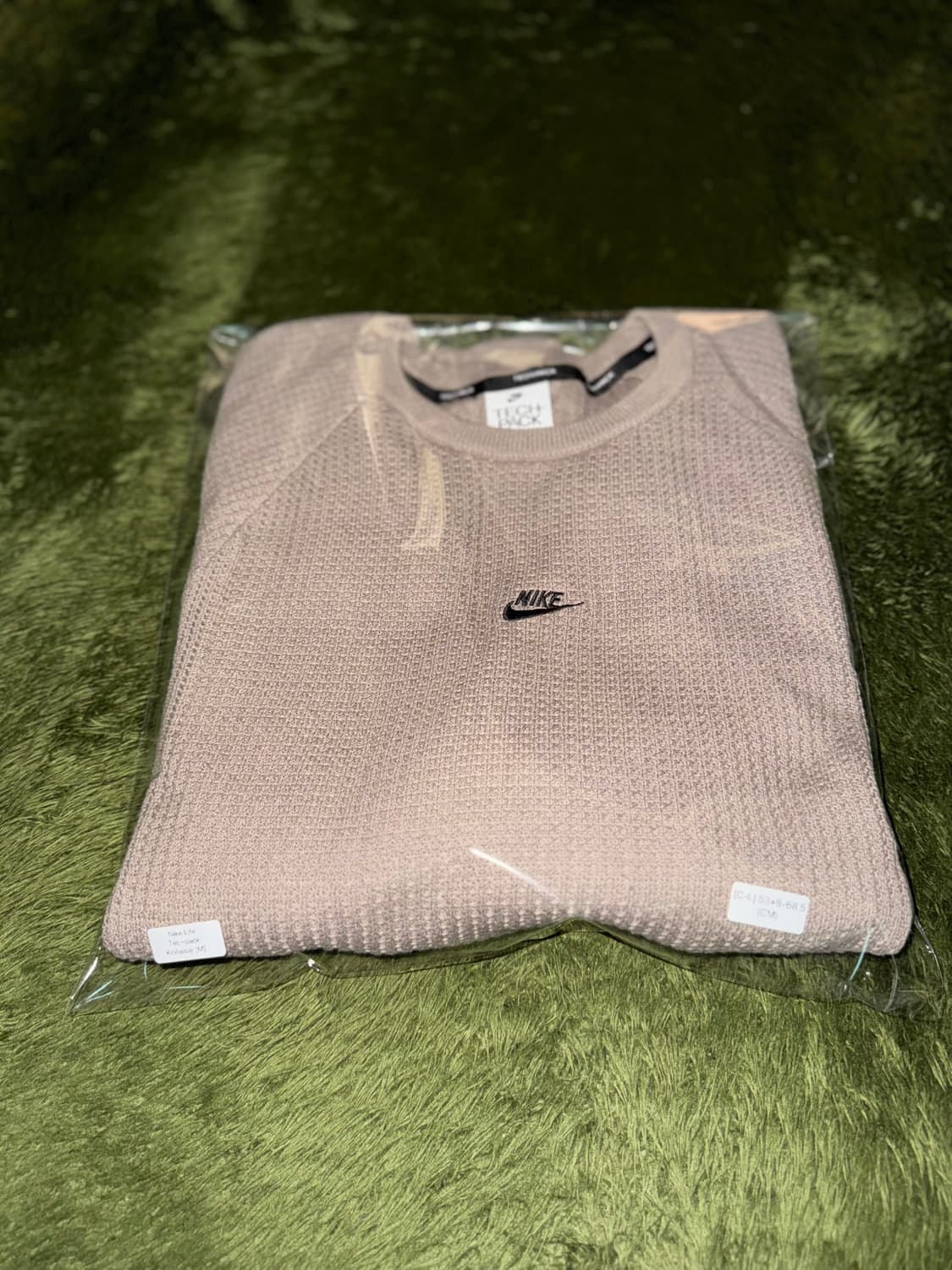 [M] 나이키 테크팩 클럽 로고 와플 니트 베이지 상품이미지10