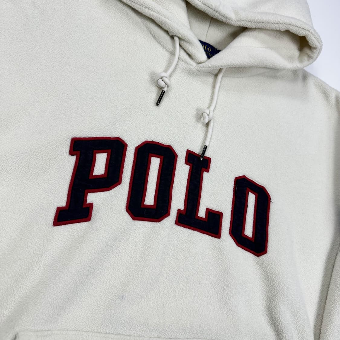 (오염존재) 폴로 랄프로렌 스펠아웃 플리스 후드티 아이보리 L 상품이미지2