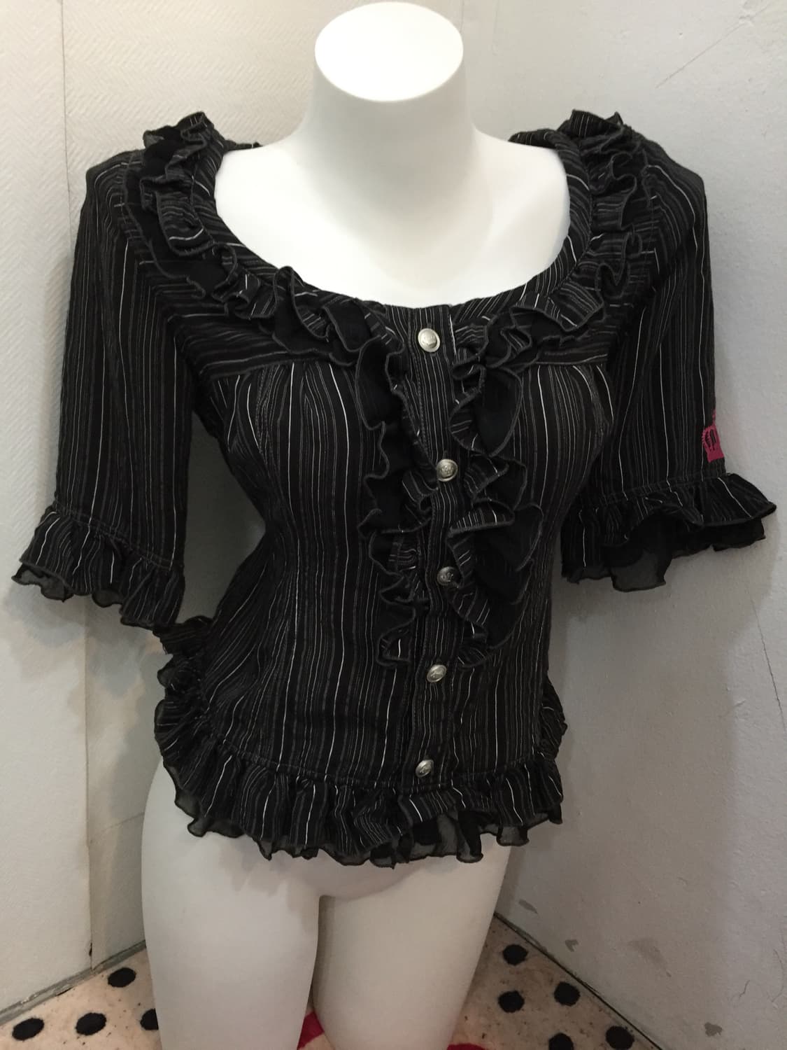 알곤퀸즈 고스 공겜여주 프릴 블라우스 상품이미지2