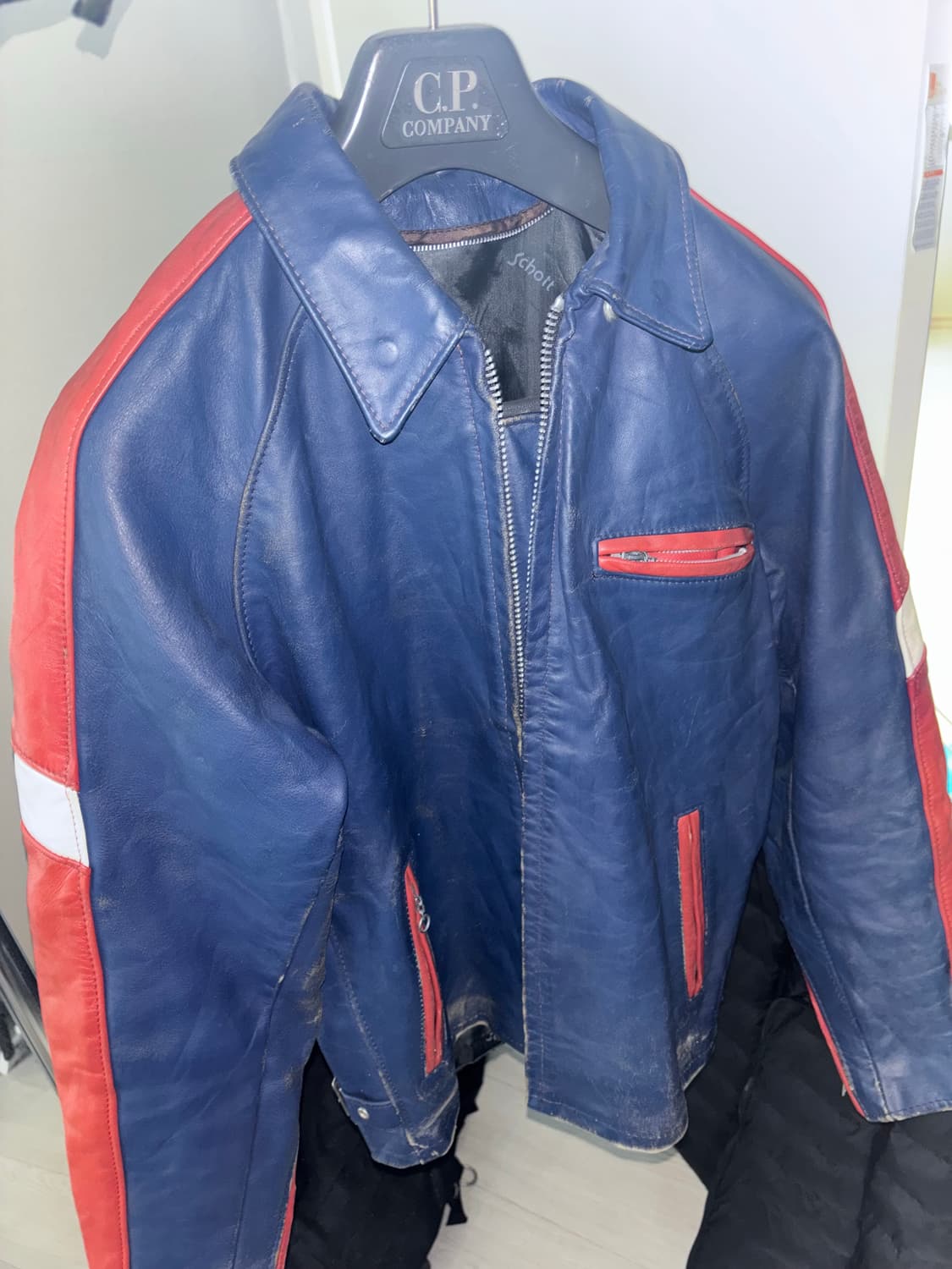 Schott cowhide leather jacket 레이싱 가죽자켓 상품이미지1