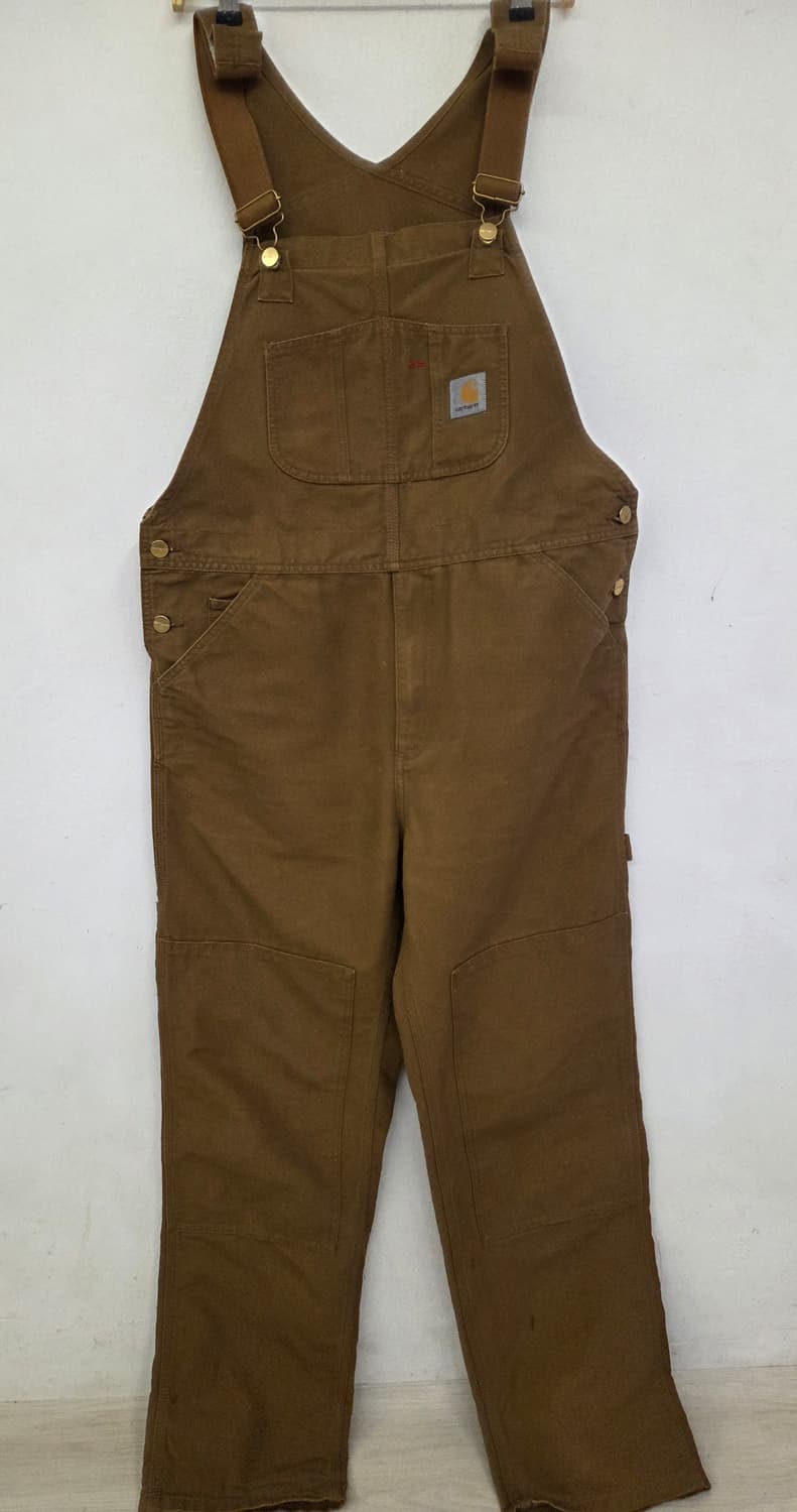 칼하트 오버롤 멜빵바지 33x32 브라운 상품이미지1