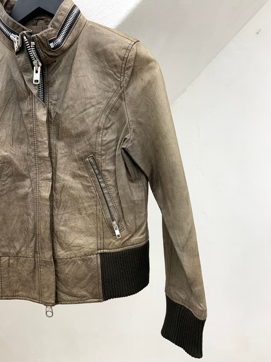Rusty lambskin leather jacket  상품이미지7
