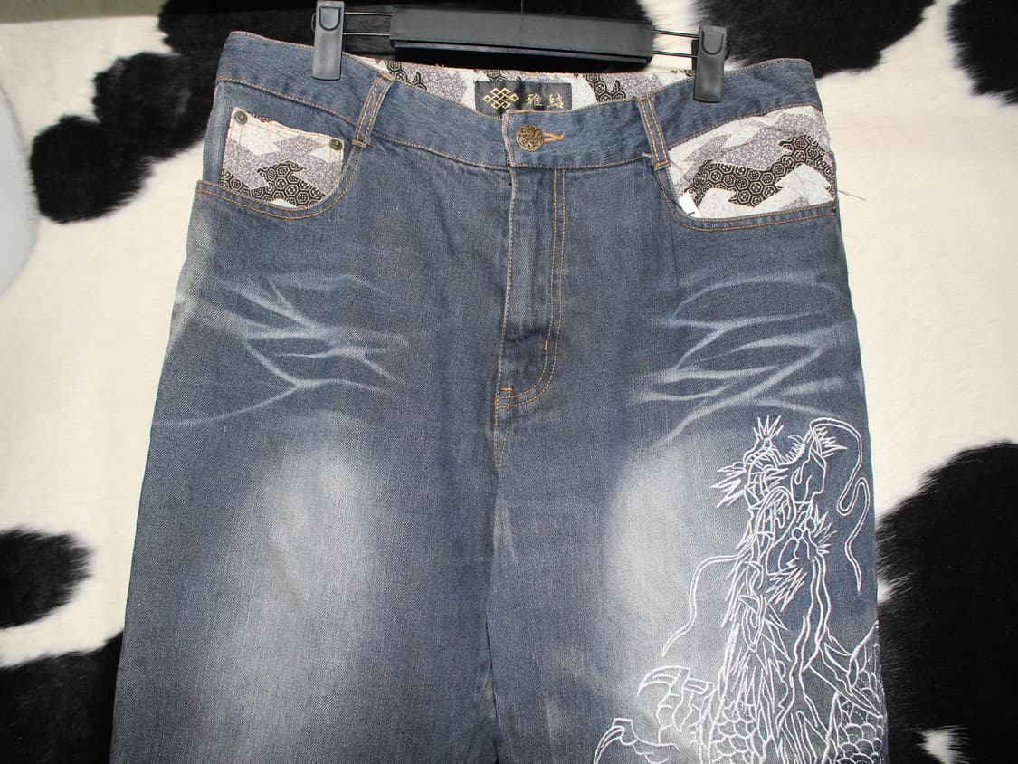 雅結 마사유Oriental Pattern Dragon wide pants 상품이미지3