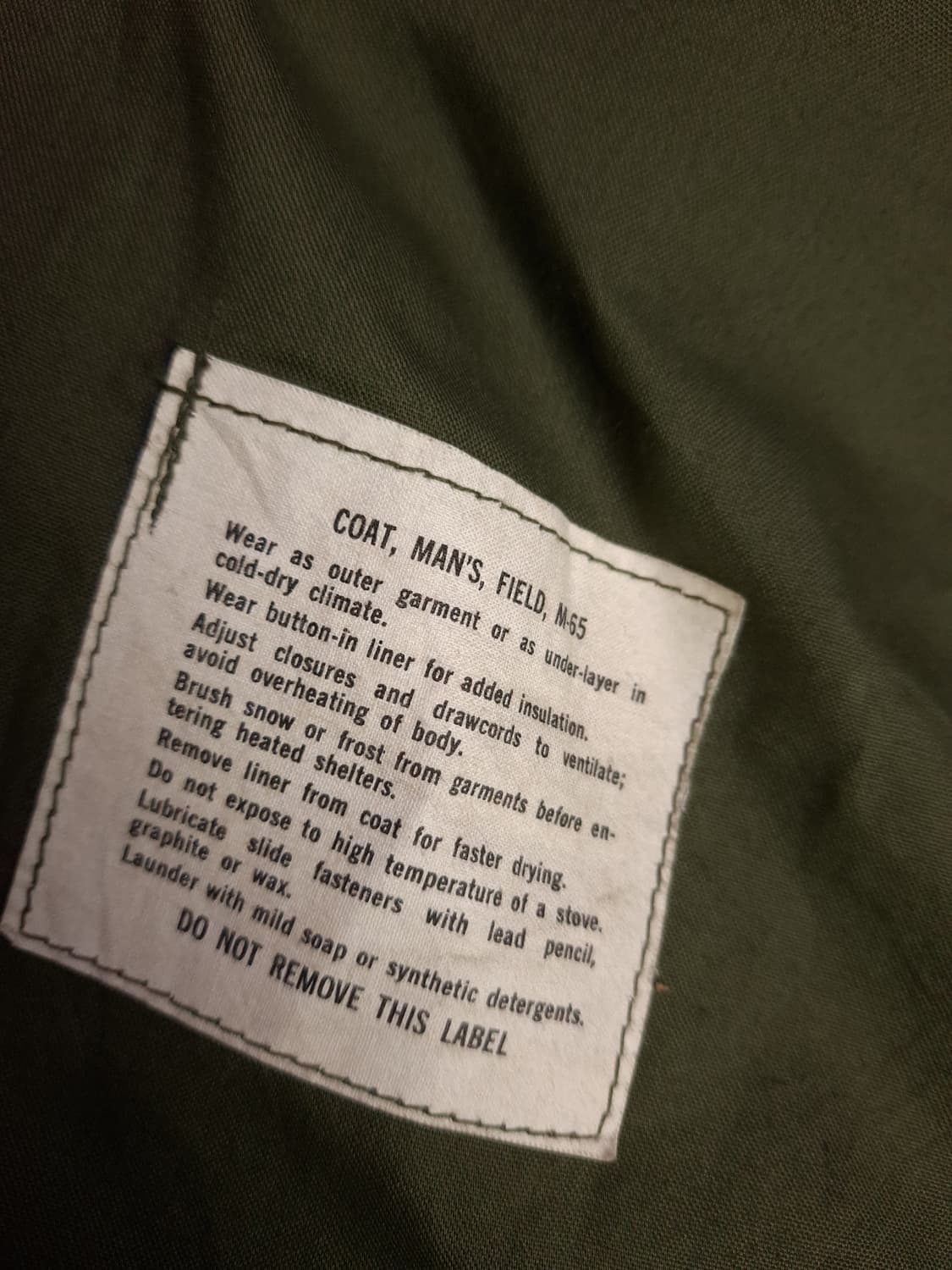 새제품 오리지날 미군 2세대 M-65 필드야상 상품이미지3