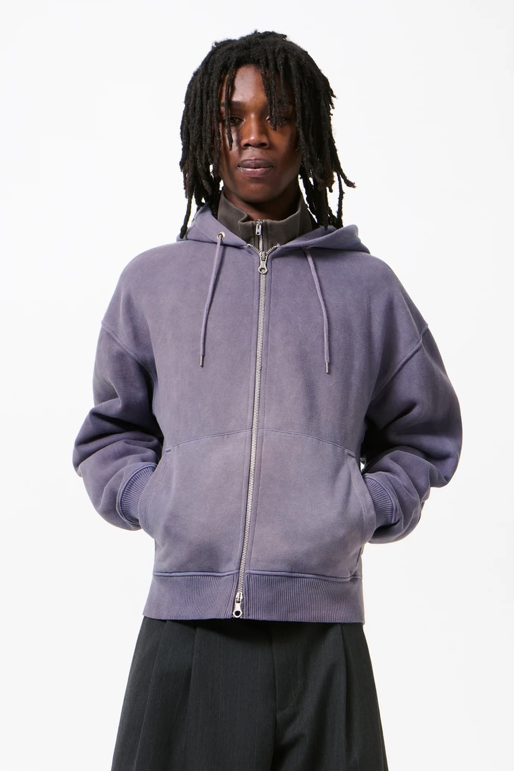 [48,50,52]아워레가시 26ss RASCAL 워싱 후드집업/퍼플 상품이미지2