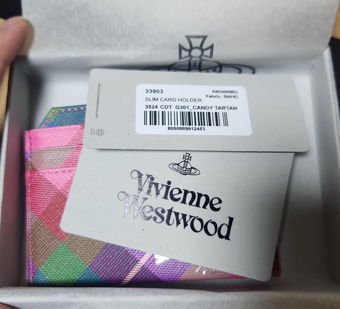 비비안웨스트우드 캔디 체크 카드지갑 상품이미지2