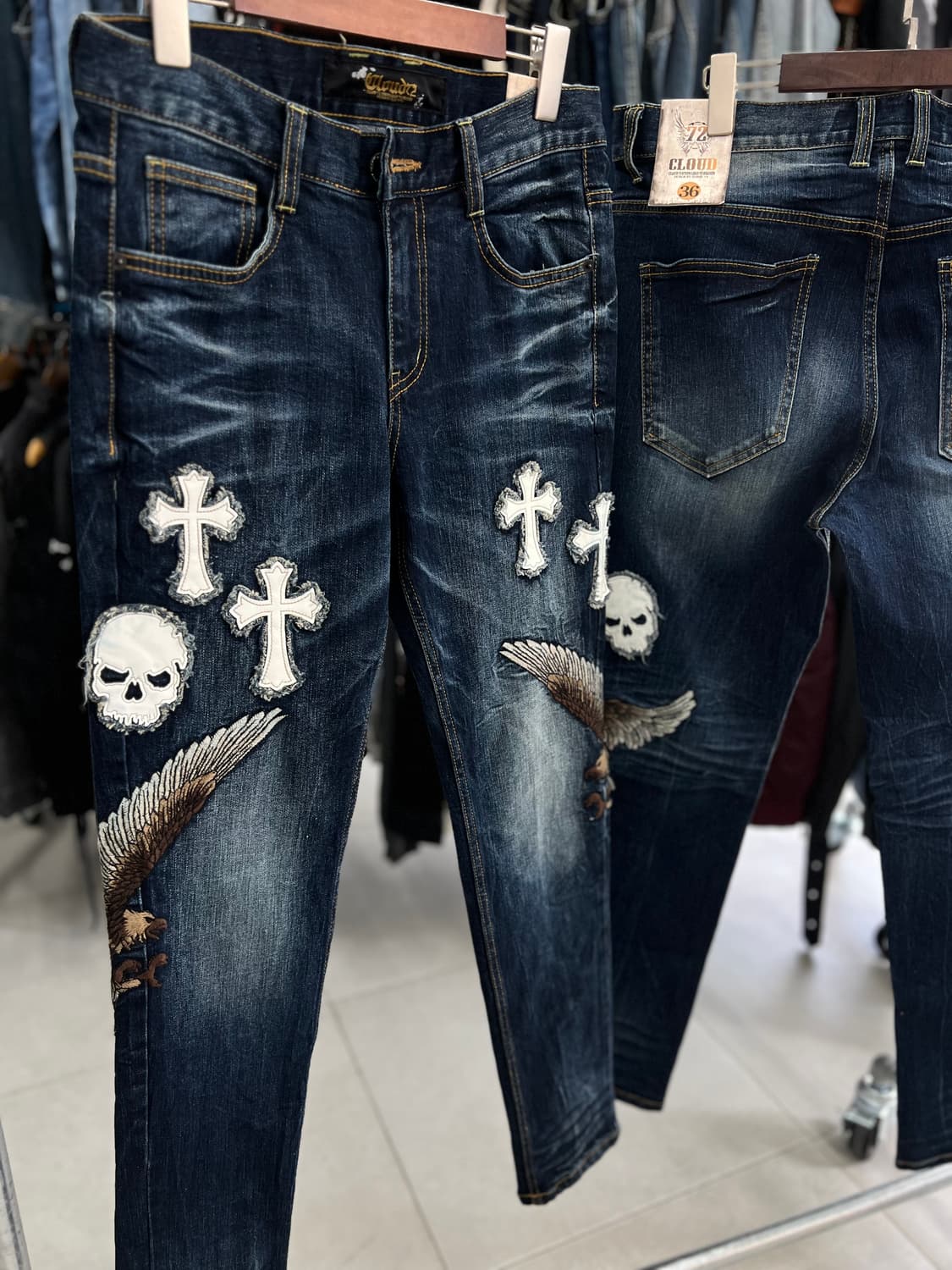 크로스 윙 스트레이트 워싱진  상품이미지6