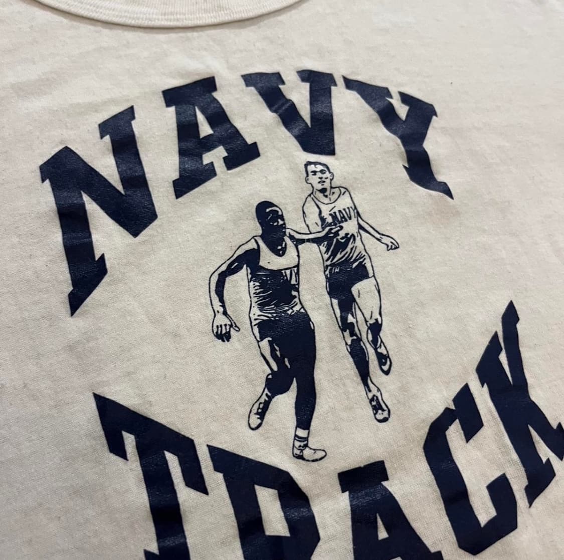 80s russell athletic navy track t-shirt 상품이미지2