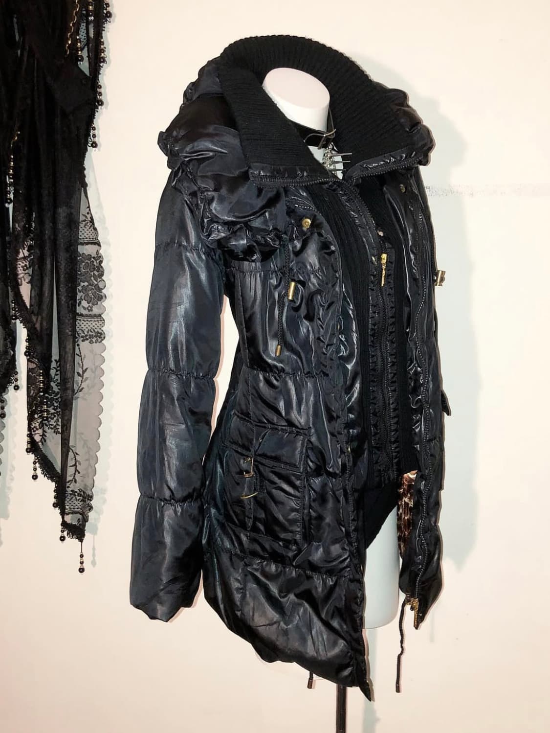 초희귀매물 세실맥비 경량패딩 00s Cecil Mcbee 오네갸루 호피 상품이미지1