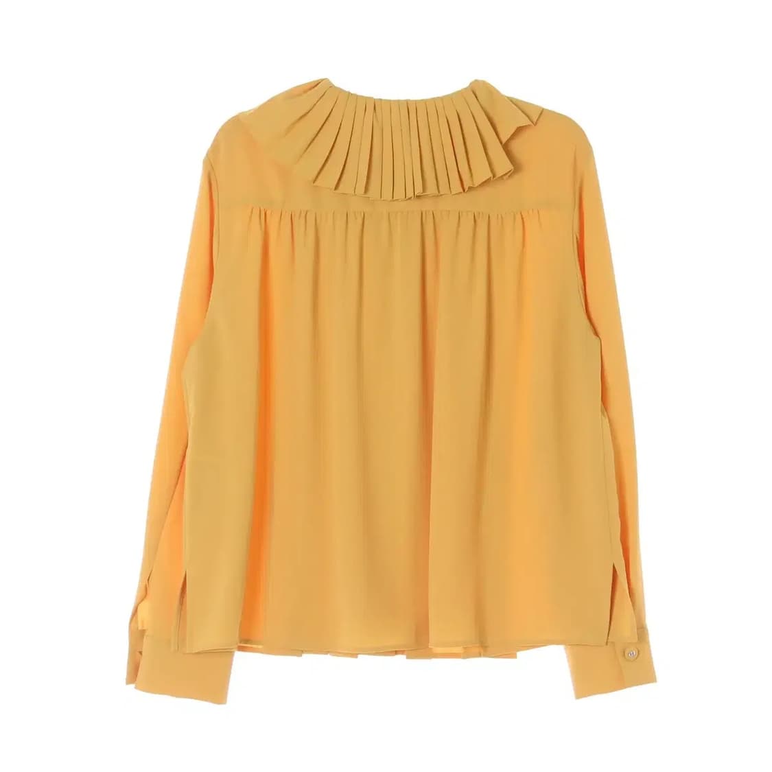 (새상품)럭키슈에뜨 플리츠 러플 카라 블라우스 - 36 Size 상품이미지2