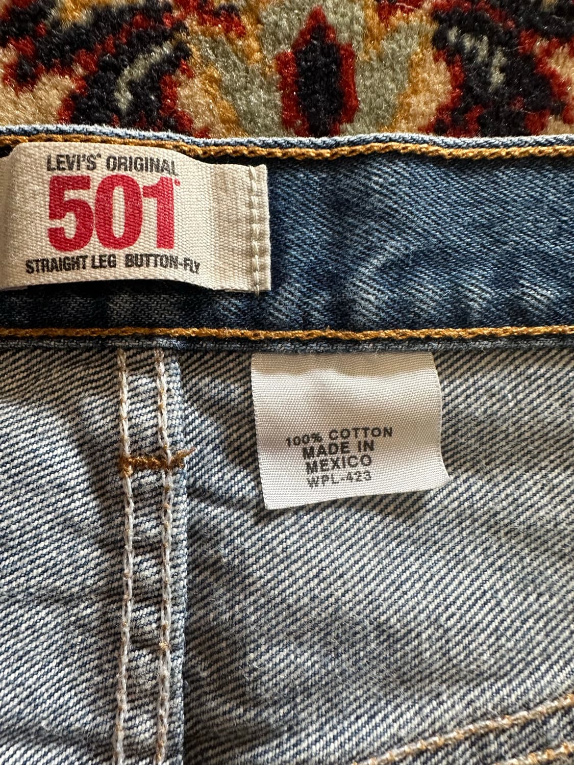 00s 리바이스 501 와이드 크롭데님 팬츠 (W48) 상품이미지4