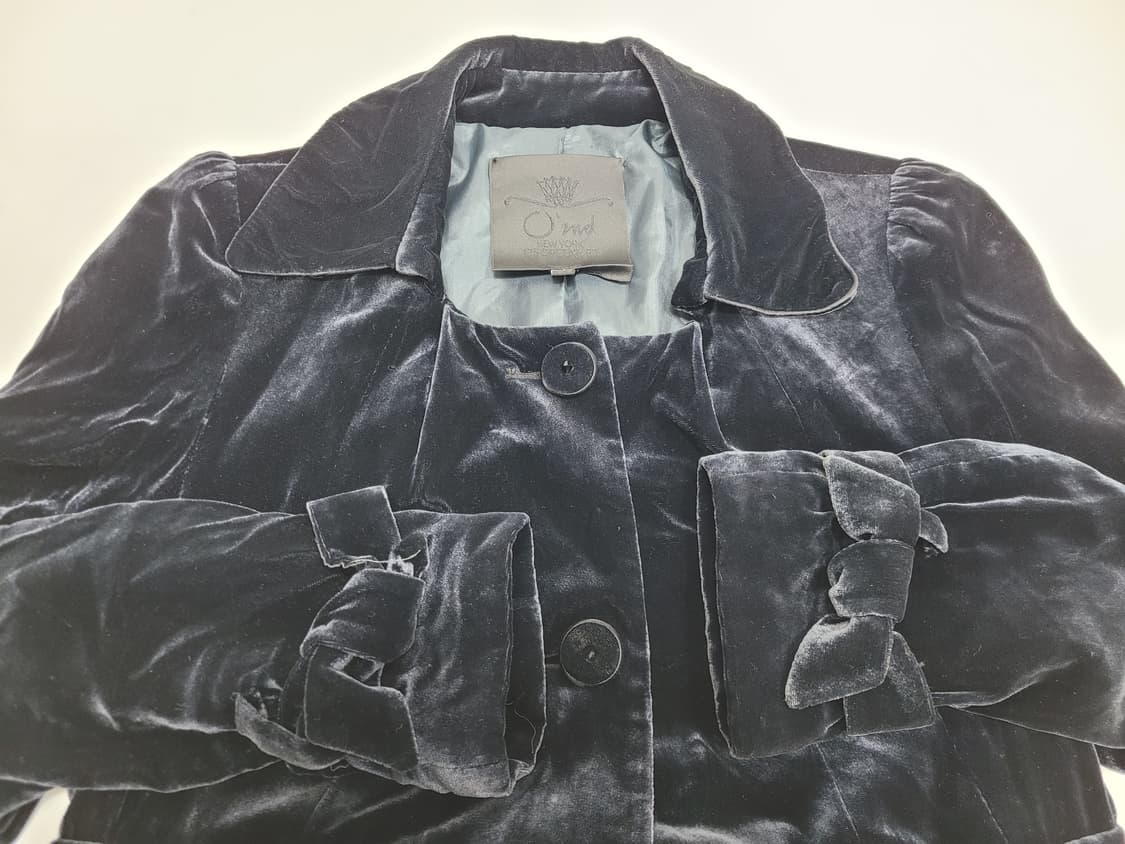 OBZEE 오브제 벨벳 원피스 코트 / 여 85-96-160 블랙네이비
 상품이미지6