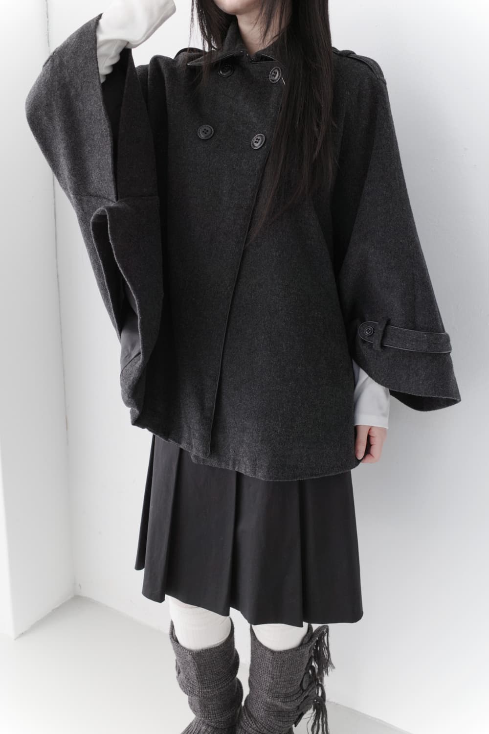 cape flared coat 상품이미지5