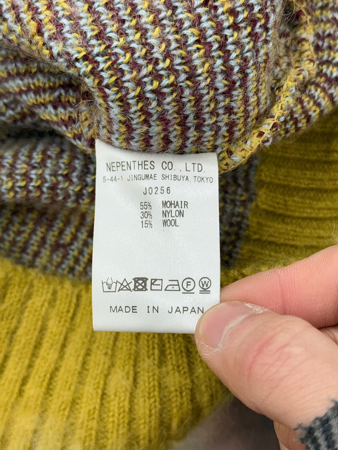 니들스 모헤어 가디건 아가일 옐로우 상품이미지8